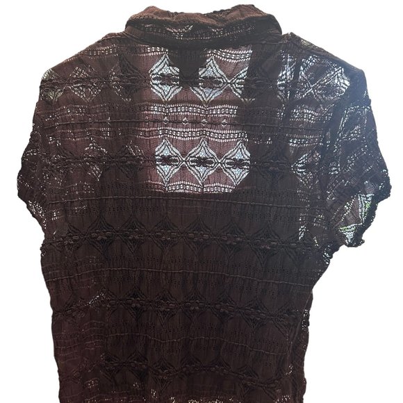 Studio 1940 Women Blouse Brown Size Medium Set of Lace Blouse & Tank Top - Picture 4 of 6